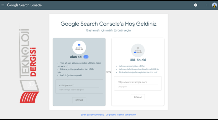 DNS ile Google Search Console ve Site Bağlantısı 2020